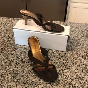 Brown Rampage sandals.